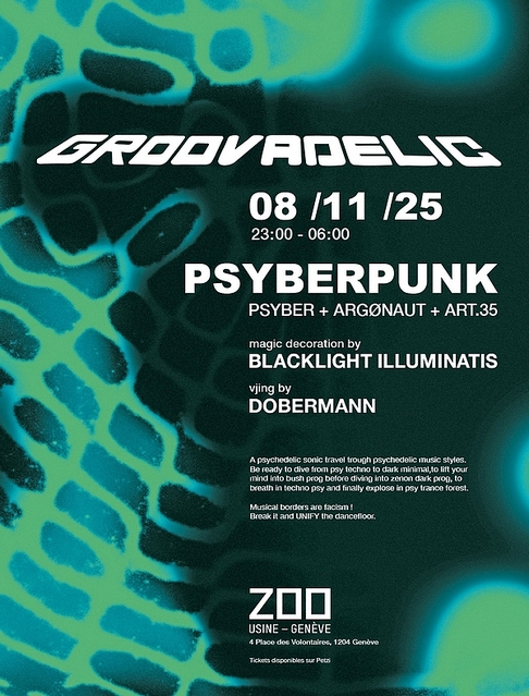 GROOVADELIC - ZOO · 8 Nov 25, 23:00