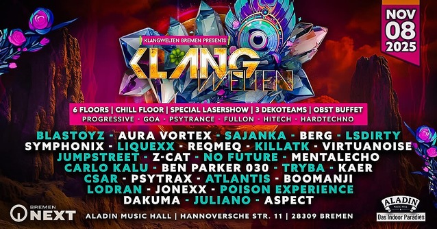 Klangwelten das indoor Paradies auf 6 Floors · 8 Nov 25, 22:00