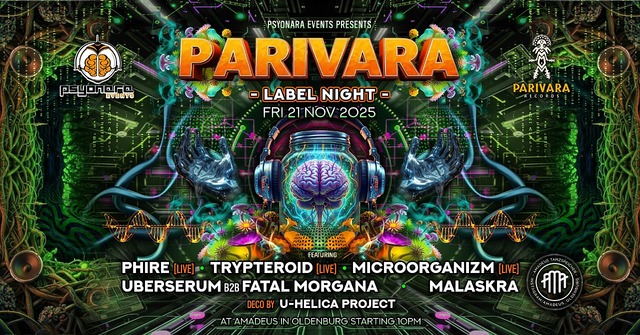 Parivara Records Label Night pres. by Psyonara Events · 21 nov 25, 22:00