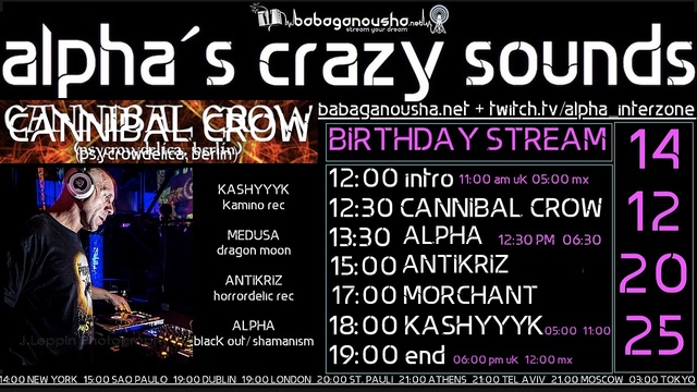 a.c.s.: CANNIBAL CROW birthday steream · 14 Dec 25, 12:00
