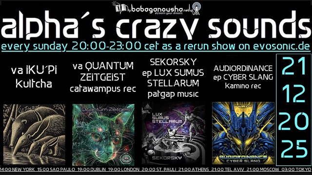 alpha.s crazy sounds: psycore * darkpsy * hitech · 18 déc. 25, 20:00