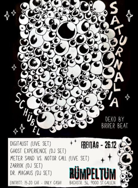 26.12 - Saturnalia -  Schübbel im Rümp - Digitalist LIVE & more · 26 Dec 25, 22:00