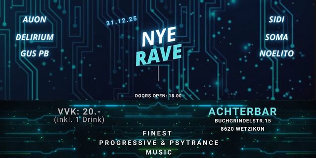 NYE RAVE · 31 Dec 25, 18:00
