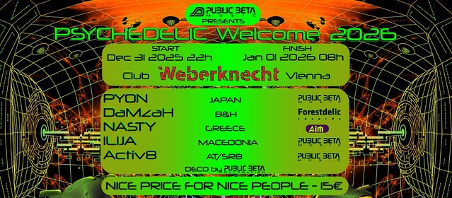 Psychedelic Welcome 2026 · 31 dic 25, 22:00