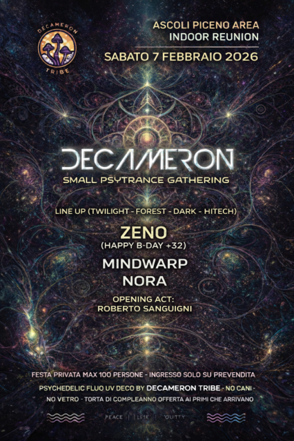 🔱ॐ 𝘿𝙀𝘾𝘼𝙈𝙀𝙍𝙊𝙉 - SMALL PSYTRANCE GATHERING ॐ🔱 · 23 Jan 26, 22:00