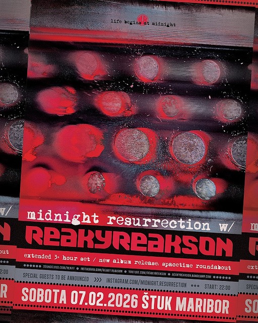 Midnight Resurrection w/ Reaky Reakson - Album release party · 7 Feb 26, 22:00