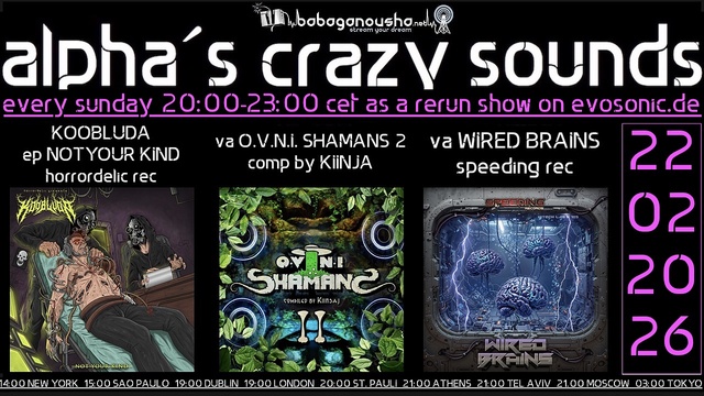 alpha.s crazy sounds: forest*darkpsy*hitech · 19 Feb 26, 20:00
