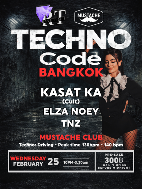Techno Code (130 - 140bpm) w/ KASAT KA (Cult) · 25 Feb 26, 22:00