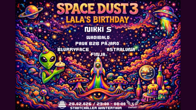 Space Dust 3 // Nikki S Live · 28 Feb 26, 23:00