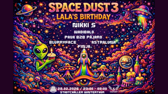 Space Dust 3 // Nikki S Live · 28 Feb 26, 23:00