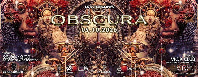Arcturians Productions Presents Obscura · 6 Mar 26, 22:00