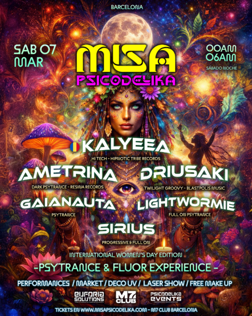 RITUAL 8M BARCELONA- KALYEEA- AMETRINA- DRIUSAKI- LIGHTWORMIE- SIRIUS- GAIANAUTA · 7 Mar 26, 23:30