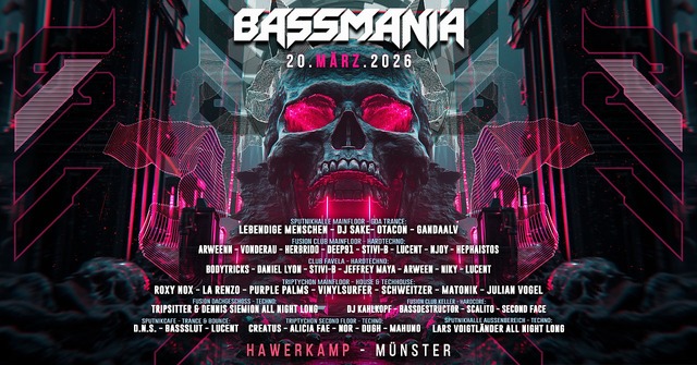 Bassmania XXL März · 20 Mar 26, 22:00