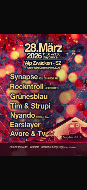 Alp Zwäcken DayDance · 28 Mar 26, 11:00