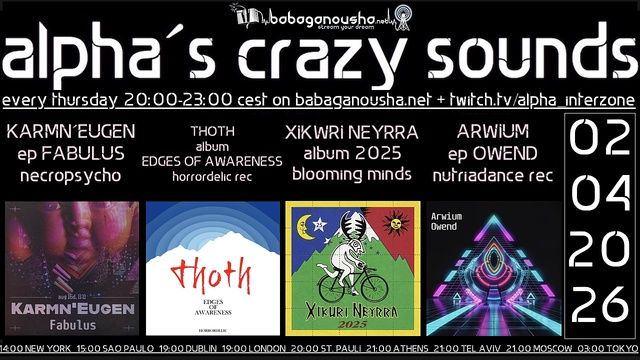 alpha.s crazy sounds · 2 Apr 26, 20:00