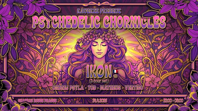Raverzz present: Psychedelic Chronicles w/IKØN · 24 Apr 26, 22:00