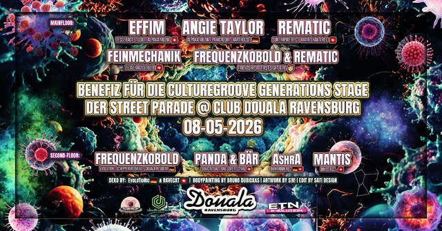 Benefiz für die Culturegroove Generations Stage der Street Parade @ Club Douala · 08.05.26, 22:00