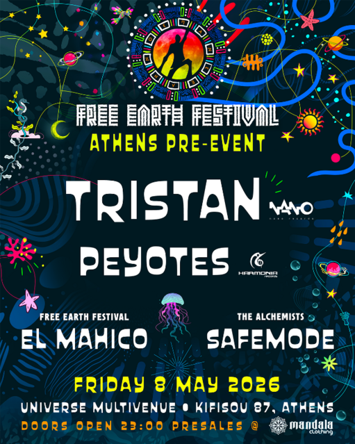 Free Earth Festival Pre-Event in Athens with Tristan (Nano Rec) · 8 May 26, 22:00