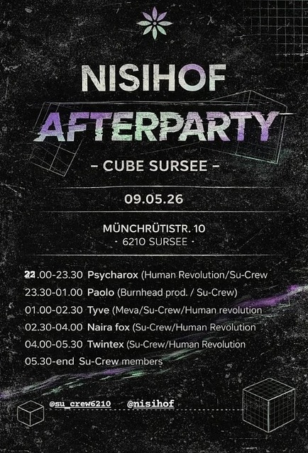 Nisihof Afterparty · 9 May 26, 22:00