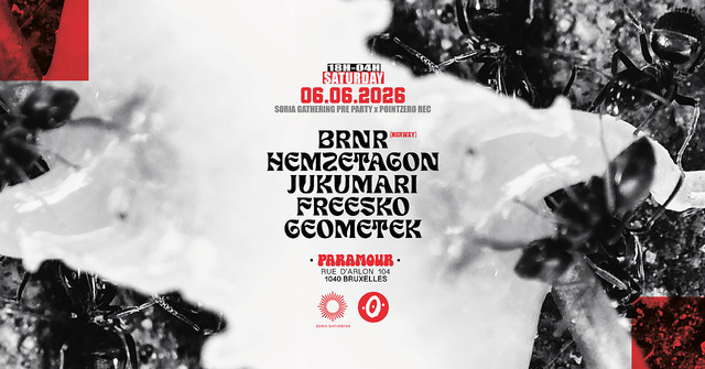 POINTZERO REC x SORIA GATHERING PreParty at PARAMOUR · 6 juin 26, 18:00
