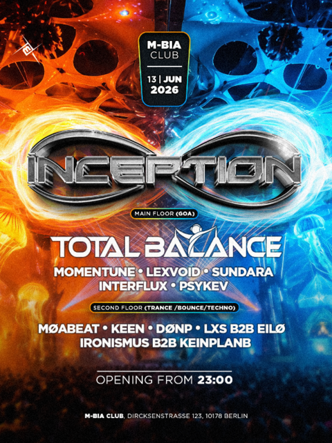INCEPTION w/ Total Balance | 2 FLOORS | GOA & TECHNO · 13 Jun 26, 23:00