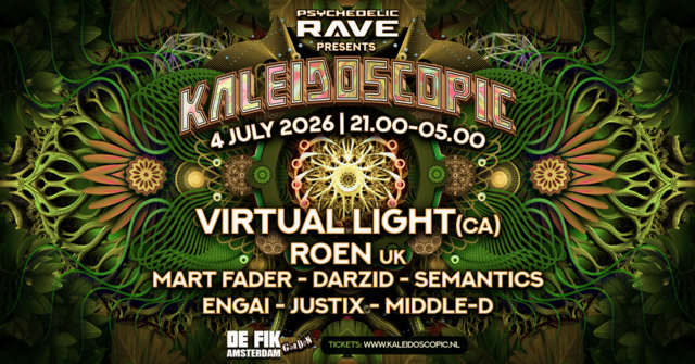 Psychedelic Rave ps. Kaleidoscopic · 4 Jul 26, 21:00