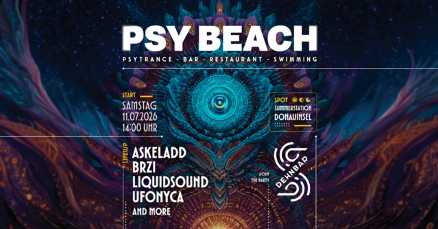Psy Beach Vienna feat. Liquidsound · 11 jul 26, 14:00
