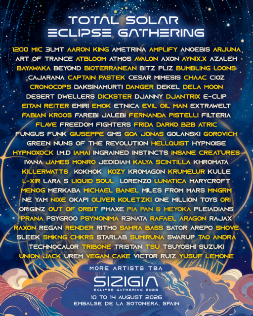 Sizigia Eclipse Gathering 2026 · 10.08.26, 22:00