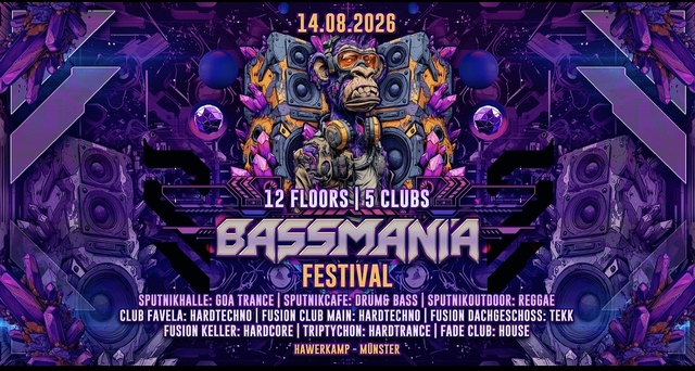 Bassmania XXL August · 14 août 26, 22:00
