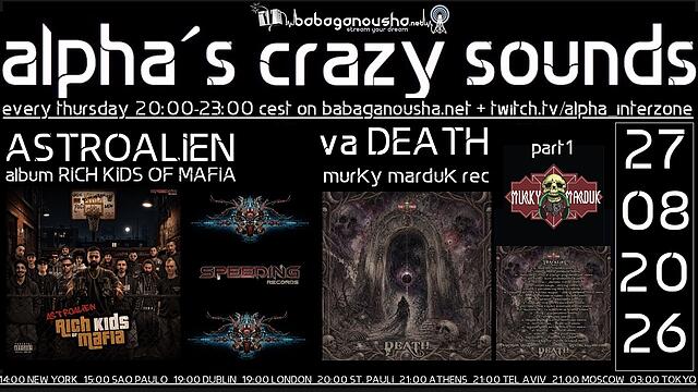 alpha.s crazy  sounds: DARKPSY PSYCORE HITECH · 27 Aug 26, 20:00