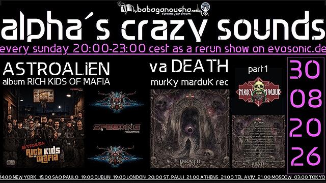 alpha.s crazy sounds: DARKPSY  PSYCORE  HITECH · 30 Aug 26, 20:00