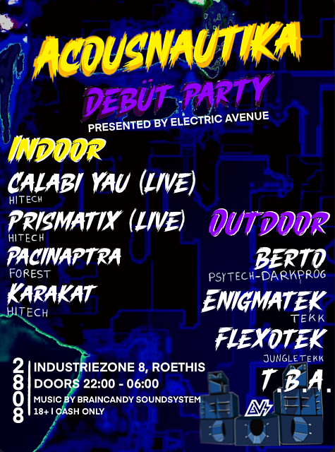 Acousnautika debut party · 28 Aug 26, 22:00