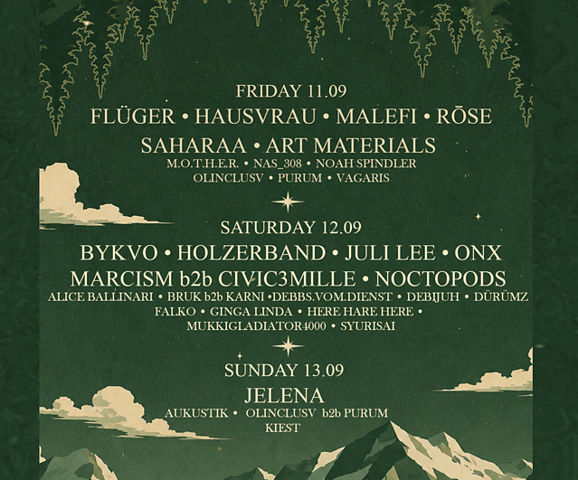 Wood Frequency Festival · 11 Sept 26, 19:00