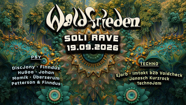 Waldfrieden Soli-Party September · 19 Sept 26, 21:00