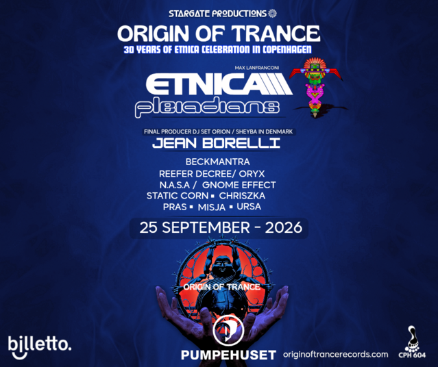 Origin Of Trance-Etnica 30 Years Celebration · 25 Sept 26, 20:30