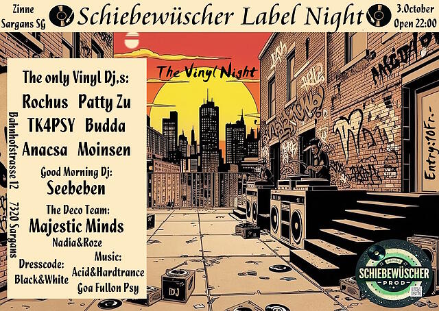 Schiebewüscher Label Night 100% Vinyl · 3 Oct 26, 20:00