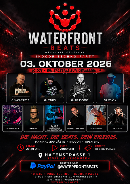 Waterfront Beats Indoor · 3 Oct 26, 20:30