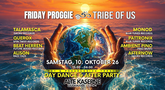 FRIDAY PROGGIE MEETS TRIBE OF US · 10 Oct 26, 15:00