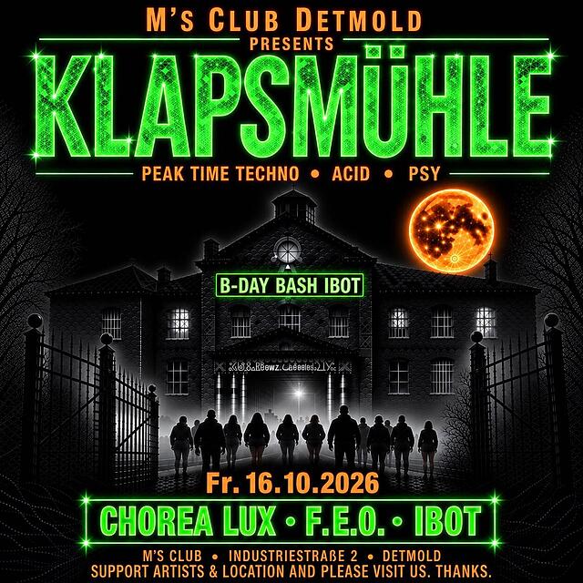 Klapsmühle · 16 oct 26, 23:00