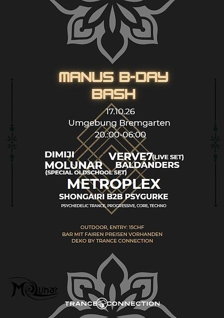 Manu's b-day bash · 17 Oct 26, 20:00
