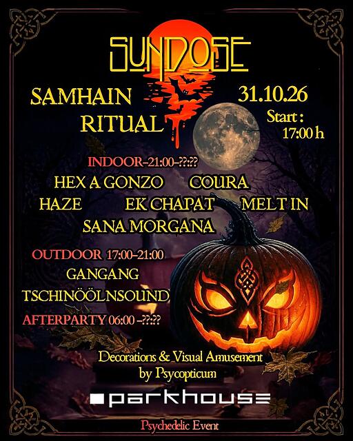 Sundose Samhain Ritual · 31 Oct 26, 17:00