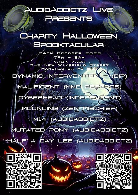 AudioAddictz Live Charity Halloween Spooktacular · 24 Oct 26, 18:00