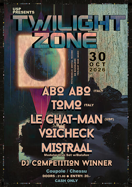 USP presents Twilight Zone · 30 Oct 26, 21:00