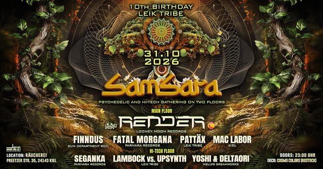 Leik Tribe presents: SAMSARA · 31 oct 26, 23:00