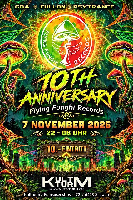 10 years Flying Funghi Records · 7 Nov 26, 22:00