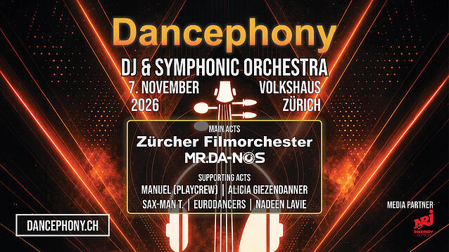 Dancephony Zürich: Techno Party mit Mr.Da-Nos & Orchester · 7 Nov 26, 20:00