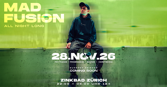 MAD FUSION / All Night Long · 28.11.26, 22:00