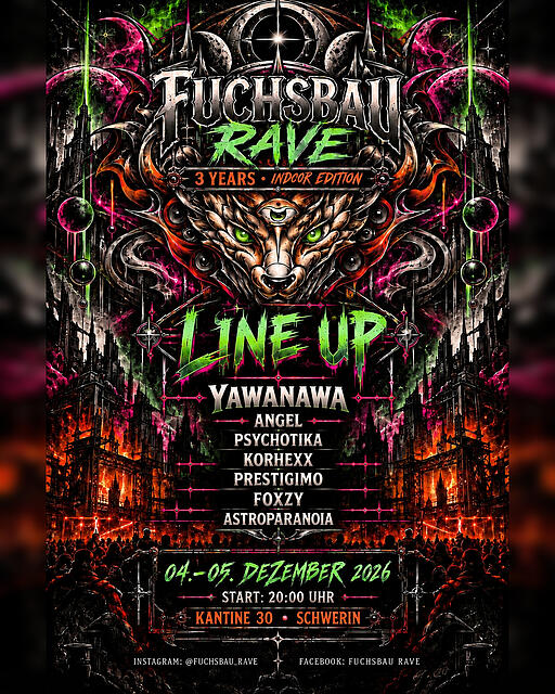 FuchsbauRave - 3 Years Indoor Edition · 4 Dec 26, 20:00
