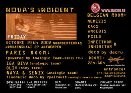 dacru presents... Nova's Incident · 25 Oct 02, 22:00