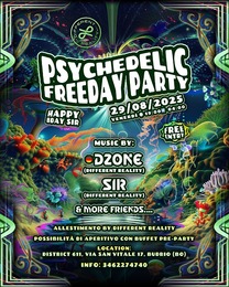 PSYCHEDELIC FREEDAY PARTY - ingresso libero · 29 août 25, 19:00